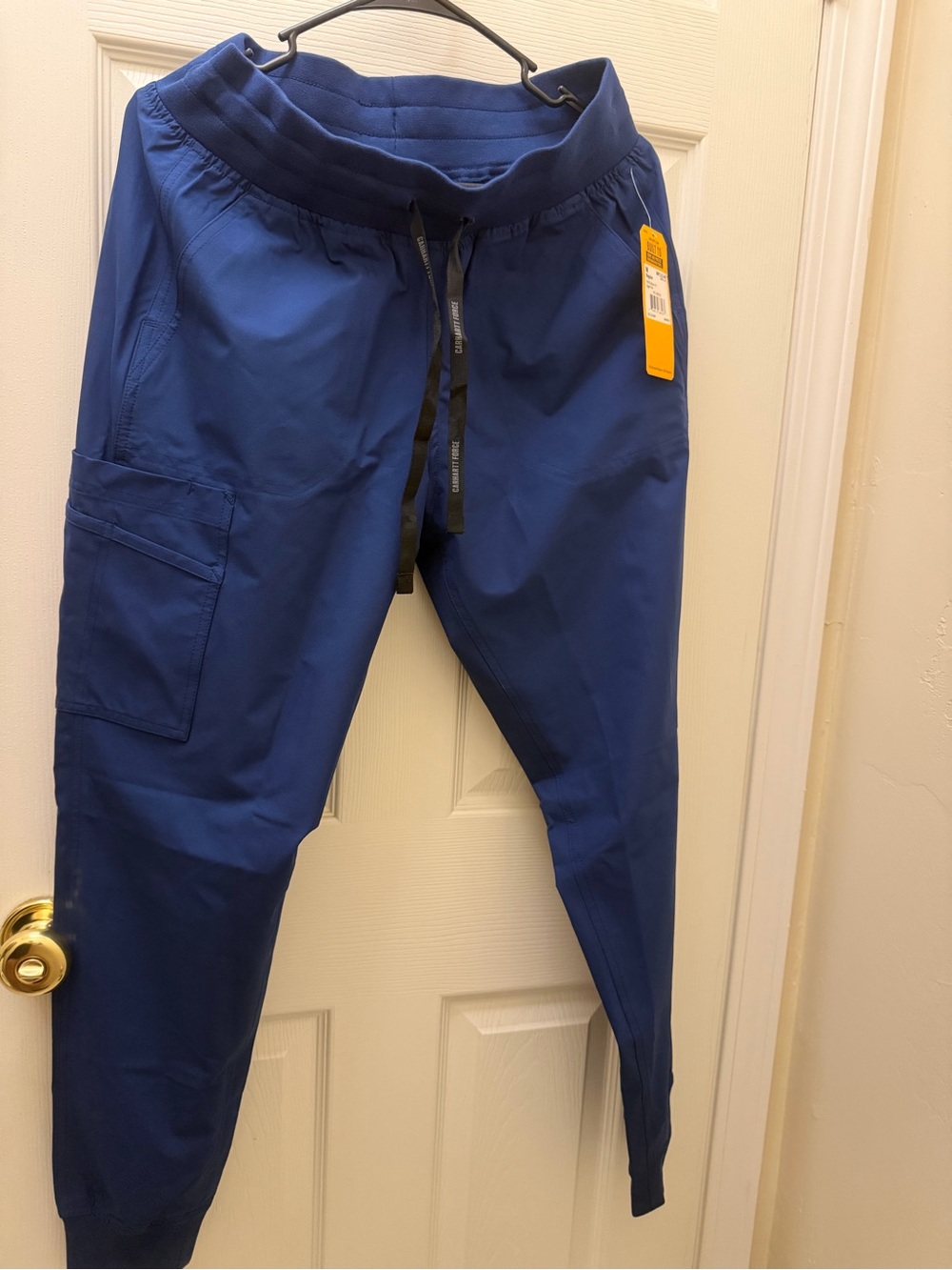 Carhartt Blue Elastic Waist Cargo Track Joggers